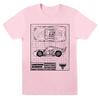 Cars Mens Lightning McQueen Blueprint Cotton T-Shirt