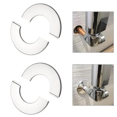 8 Stück Kunststoff-Wanddrahtloch-Dekorabdeckung, 24 mm, 28 mm, Wand-Split-Flansch, Edelstahl-Rohrloch-Abdeckplatte, Rohrstopfen-Dekorabdeckung