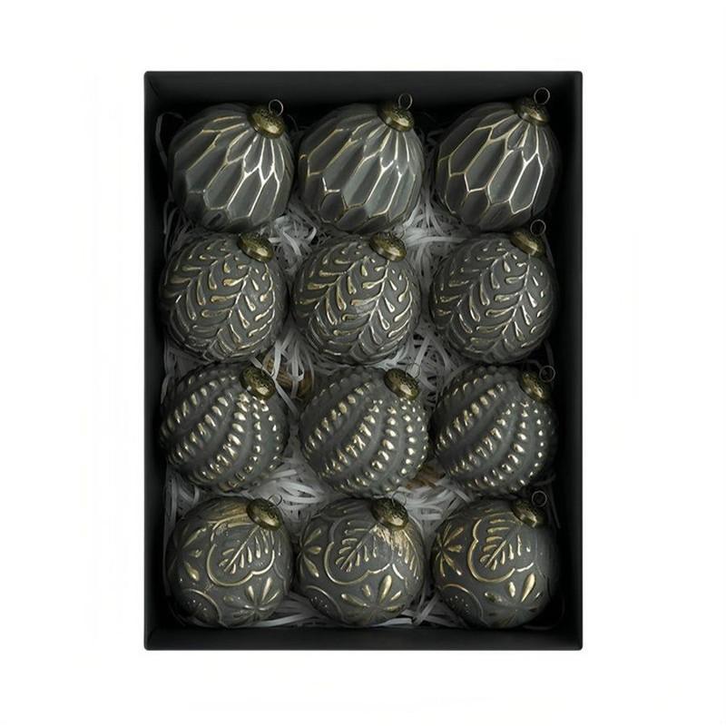 

12pcs/set 8.0cm antique-style Christmas ball decorations for Decorations,Wedding Party Decorations,Ball Ornaments