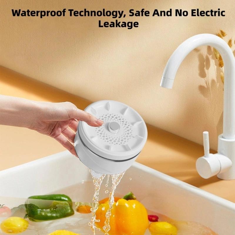 Rotatable Fruit and Vegetable Cleaner Washing Device Kitchen Gadget for Easily Food Cleaning