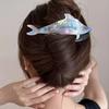 Swallowtail Marble Hair Claw Clip Barrette Duckbill for Women Crab Whale Hairpin Ponytail Headwear Acetate Hair Accessories