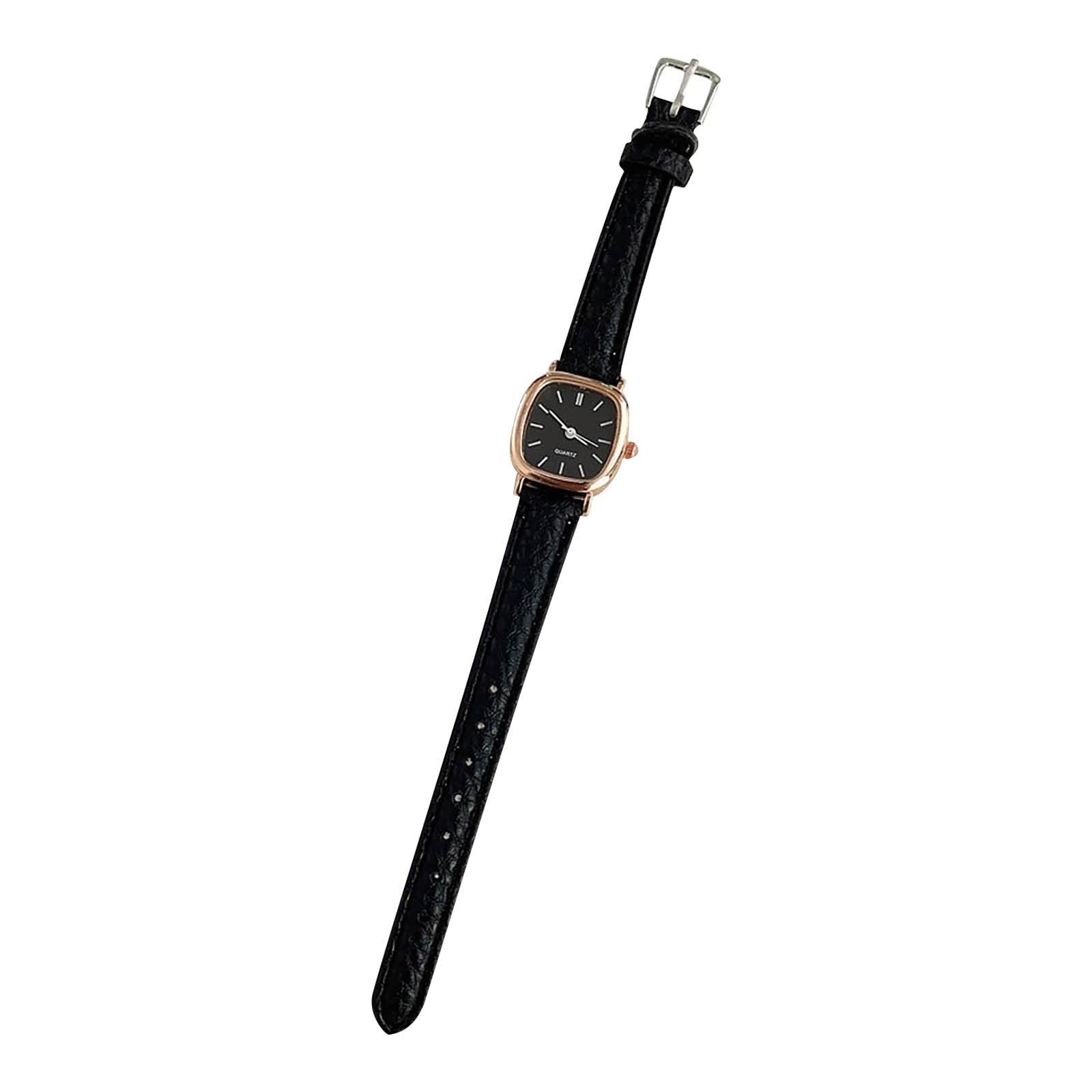 

Женские часы с кожаным ремешком, аналоговые кварцевые модные темпераментные женские часы One Size