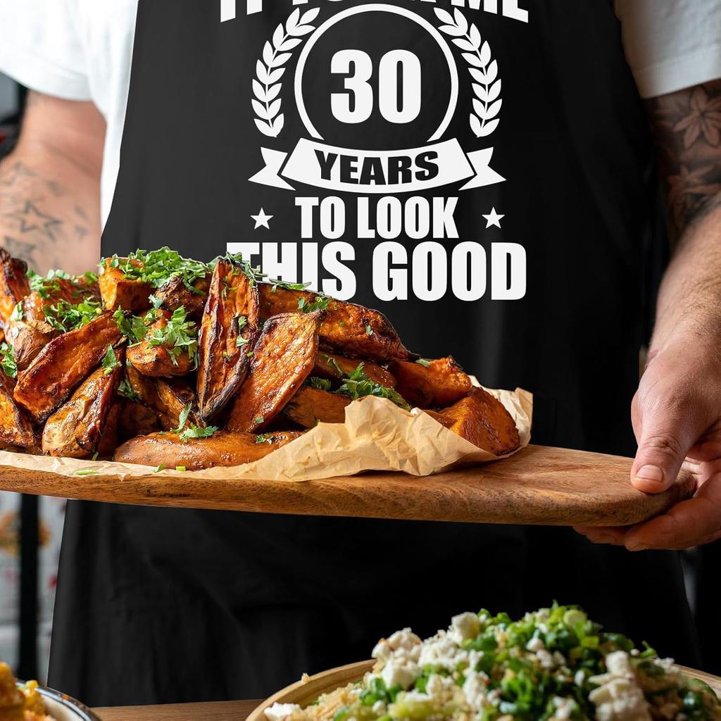 30th 40th 50th 60th 70th Birthday Gifts for Men Women, Kitchen Aprons for Cooking BBQ, Gifts for Dad Grandpa Husband