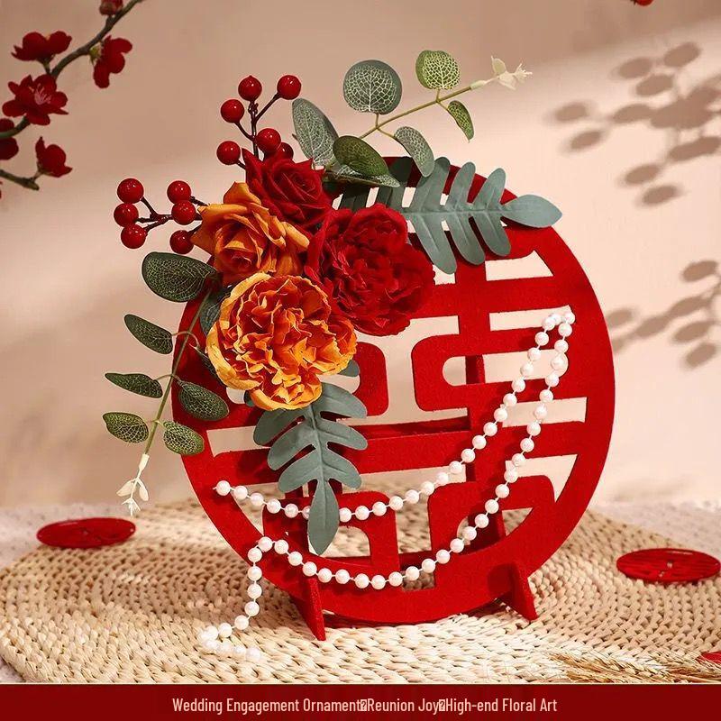Three-Dimensional Double Happiness Wedding Ornaments & Room Decorations