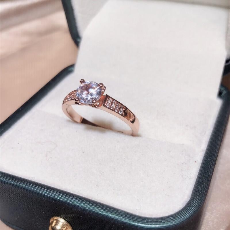 

Кольцо из розового золота с имитацией бриллианта из высокоуглеродистого сплава, модное женское парное кольцо No. 10