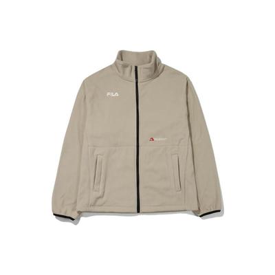Fila Jackets Unisex Beige Stand Collar Moderate Other FS2FTE4210X-BEG