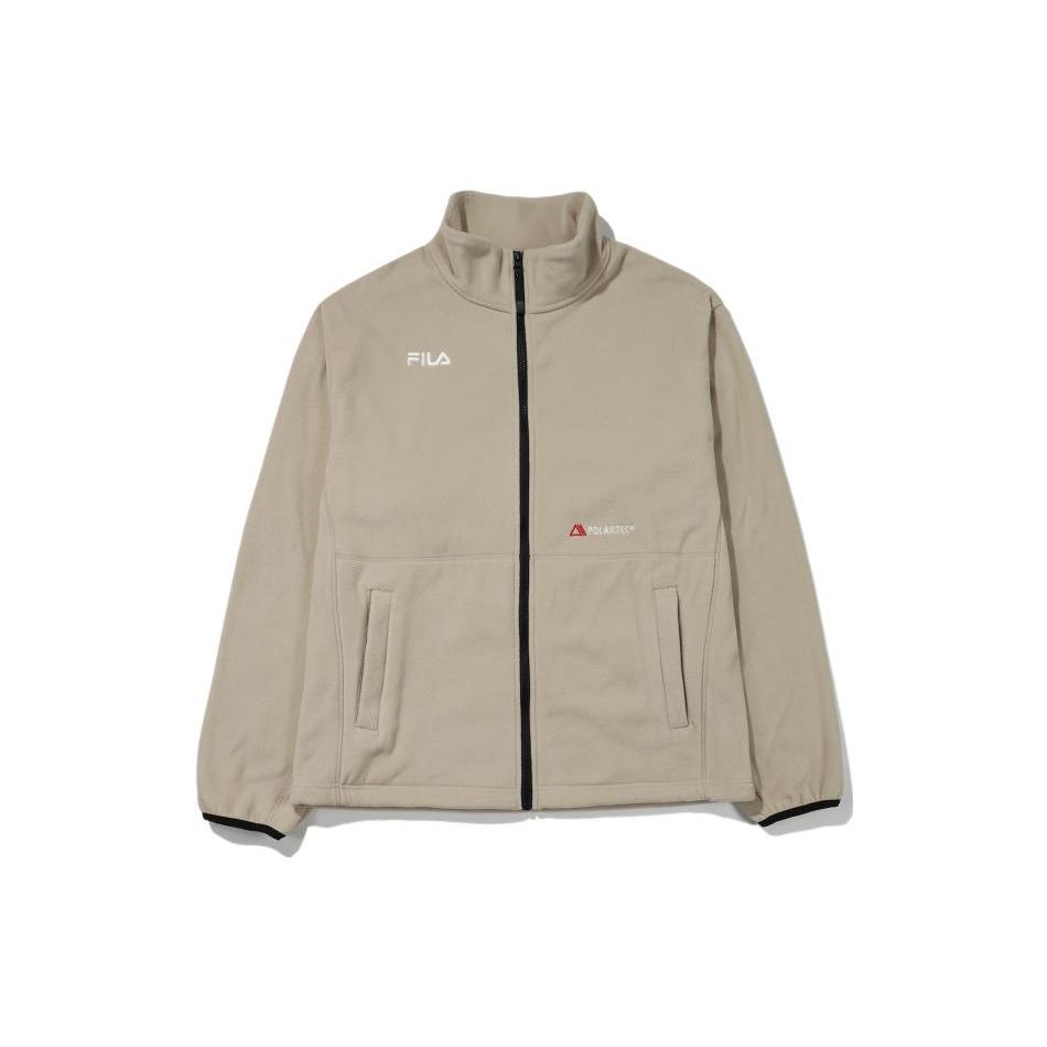 FILA Jackets Unisex Beige Stand Collar Moderate Other FS2FTE4210X-BEG 105