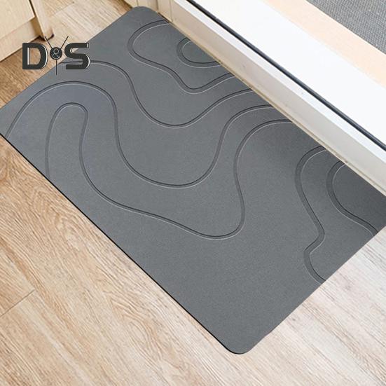 Baderomsgulvmatte Rasktabsorberende Hurtigtørkende Diatoméjord Sklisikker Bunn Inngangsmatte Trenger ikke vask Flerbruks Badekar Dusj Vask Kjøkken Teppe