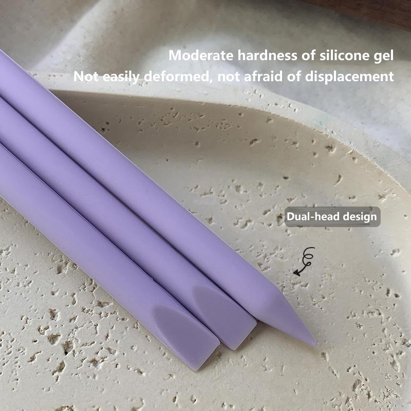 Wielofunkcyjny silikonowy pisak do paznokci z podwójną końcówką - Mieszadło Pędzelek do modelowania Artystyczny żel do zdobienia paznokci 3D Mieszanie żelu Akcesoria do manicure