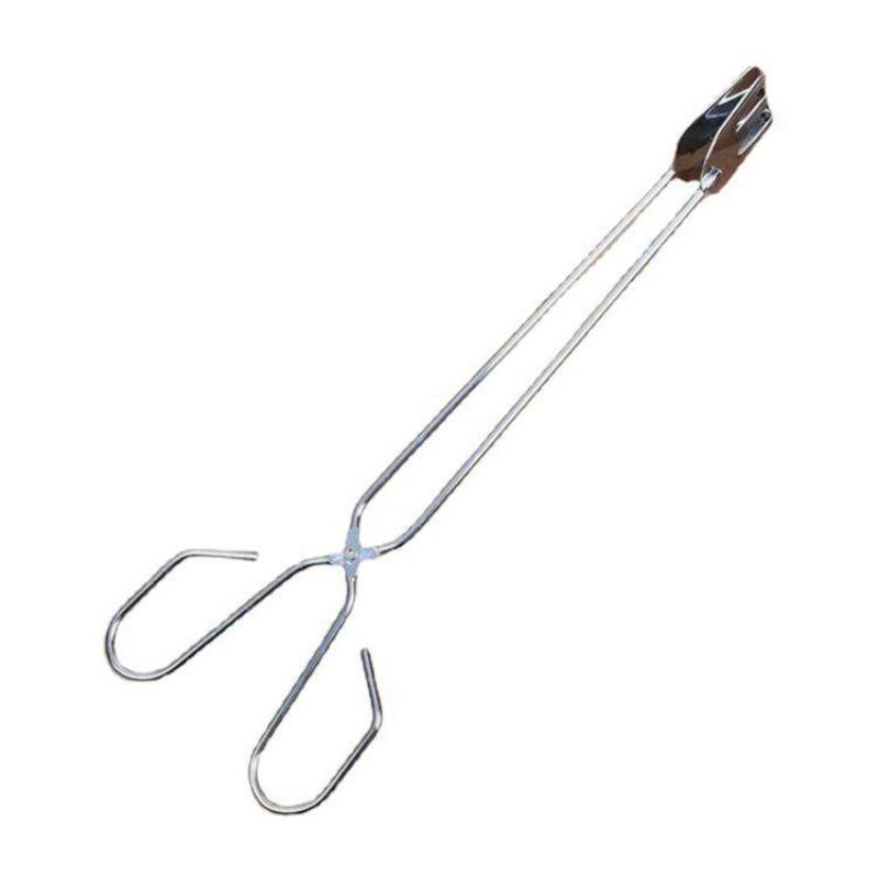 Heavy Duty 31cm Stainless Steel BBQ Clamp for Charcoal and Food, Multi Functional Grilling Tongs for Outdoor Roasting