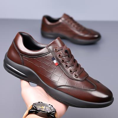 British Style Outdoor Men Casual Leather Flat Designer Walking Shoes High Quality Antiskid Oxford Business Shoes Comfy All Day