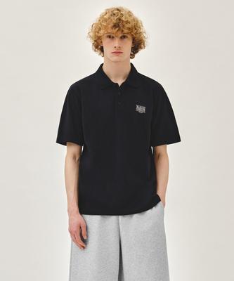 Malittepeulangsowajeobeo Small Classic Logo Pk Collar Tee Navy