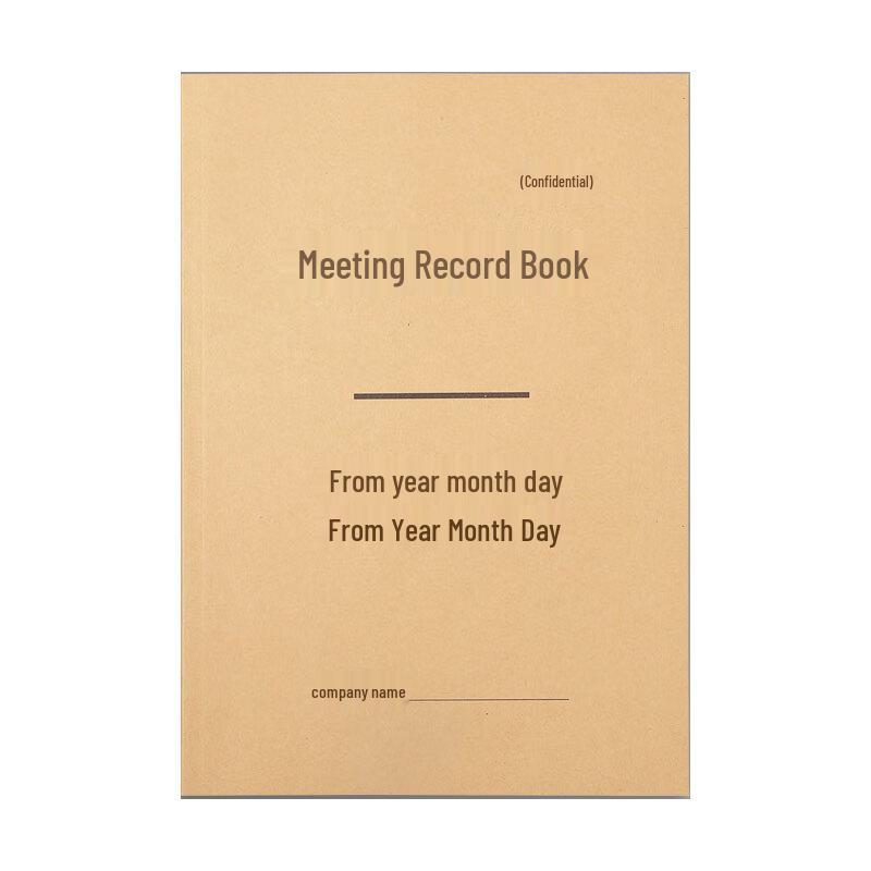 16K Kraft Paper Meeting Record Notebook (10-Pack)