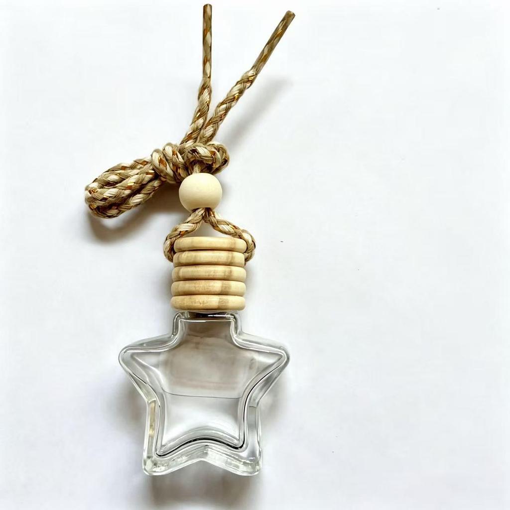Car Aromatherapy Hanging Diffuser - Refillable Glass Bottle Ornament