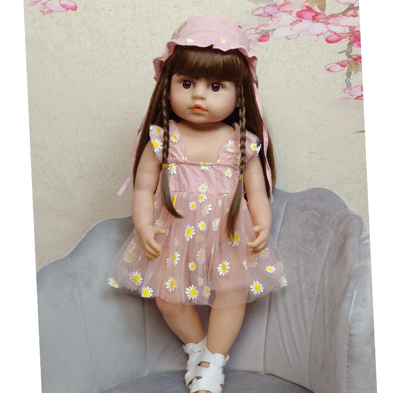 Toy Full Body Silikon Vanntett Bad Populær Reborn Småbarn Baby Dolls Bebe Reborn Dolls Naturtro For Barn Bursdagsgave