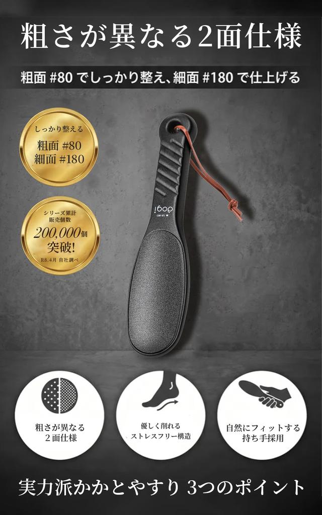 Foot Callus Remover Removes Even Stubborn Heel for Men Aogi [Professionally Recommended] [Easily Calluses] File/Scraper 80/180