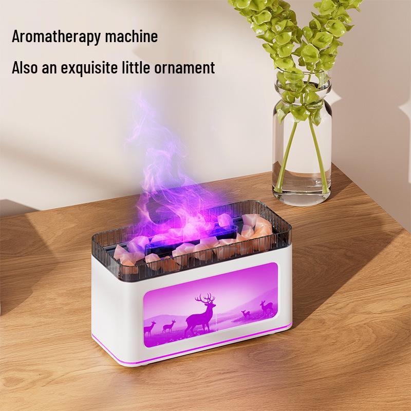3D Fireplace Aromatherapy Machine: Colorful Flame Essential Oil Diffuser for Home