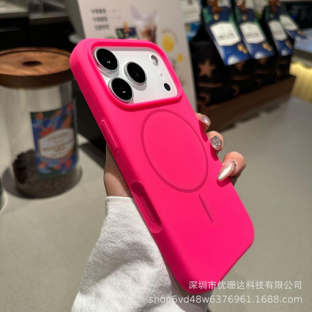 Applicable to iPhone11promax liquid silicone fine ring magnetic mobile phone case Apple 11 solid color all-inclusive protective case