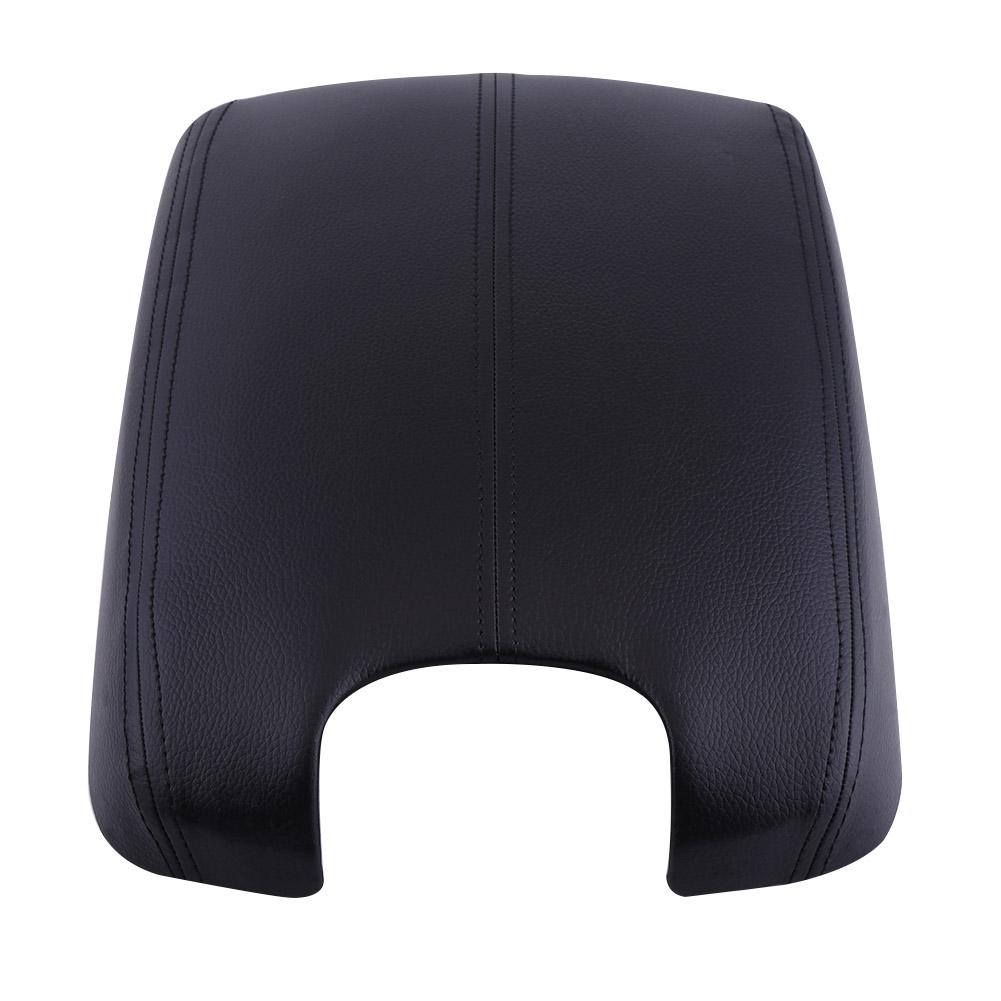 Artificial Leather Armrest Center Console Lid Cover For     2008-2012 Black