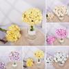 Artificial Flower Bouquet 27 Head Realistic Fake Silk Flower Home Office Wedding Party Table Centerpiece DIY Vase Faux Bloom Decoration