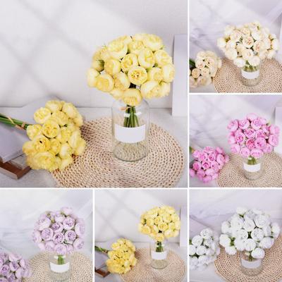 Artificial Flower Bouquet 27 Head Home Office Wedding Realistic Fake Silk Flower Party Table Centerpiece DIY