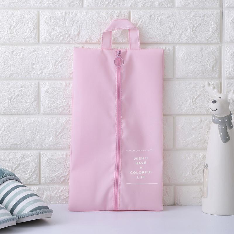 Portable Shoe Bag Waterproof Travel Polyester Storage Bag Pouches Convenient Storage Organizer Shoes Sorting Zipper Totebags
