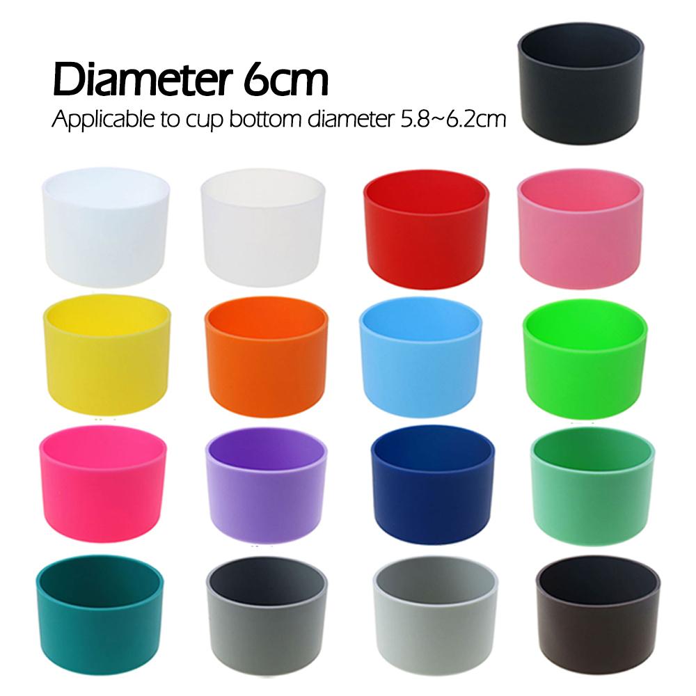 For Better Life 1Pc 6cm Soft Silicone Cup Bottom Sheath Protector Sleeve For Glass Water Tea Bottle Anti Damage Accessories