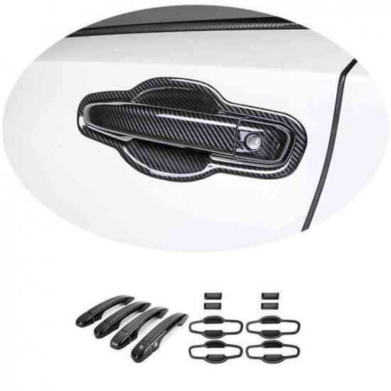Carbon Fiber Car Exterior Side Door Handle Cover Trim For 2018- Honda Accord