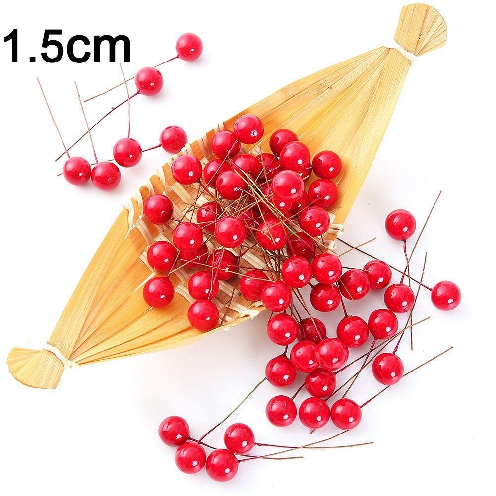50/100Pcs Christmas Decoration Berry Christmas Tree Ornament for Home Room Decor Xmas New Year 2025 DIY Gifts Wreath Accessories