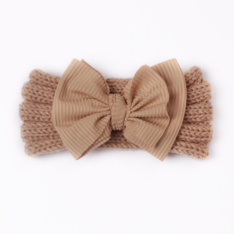 New Baby Warm Headband Winter Model, Cute Children's Creative Bow Wide Edge Headscarf, Baby Headband