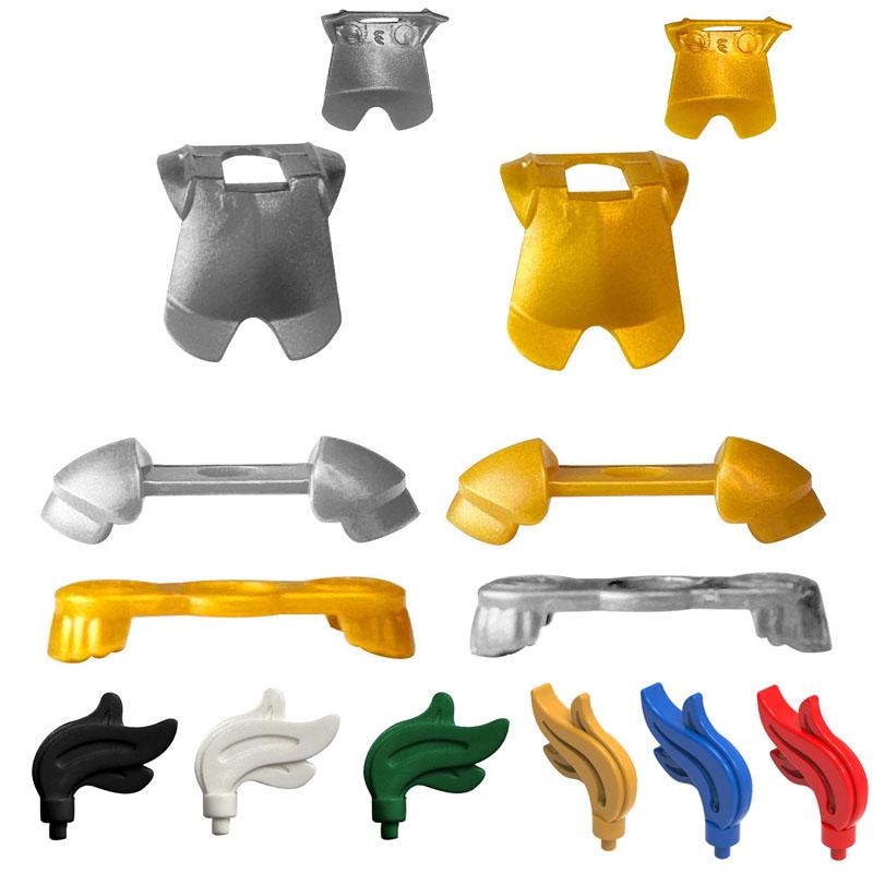 MOC Bausteine Mittelalter Ritter Soldat Actionfiguren Waffen Zubehör Schwert Speer Umhang Weste Helm Rüstung Geschenk Spielzeug Stein