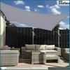 Sunshade Terrace Balcony Protective Shade Sail Gray Canopy with Handles 4x6 M
