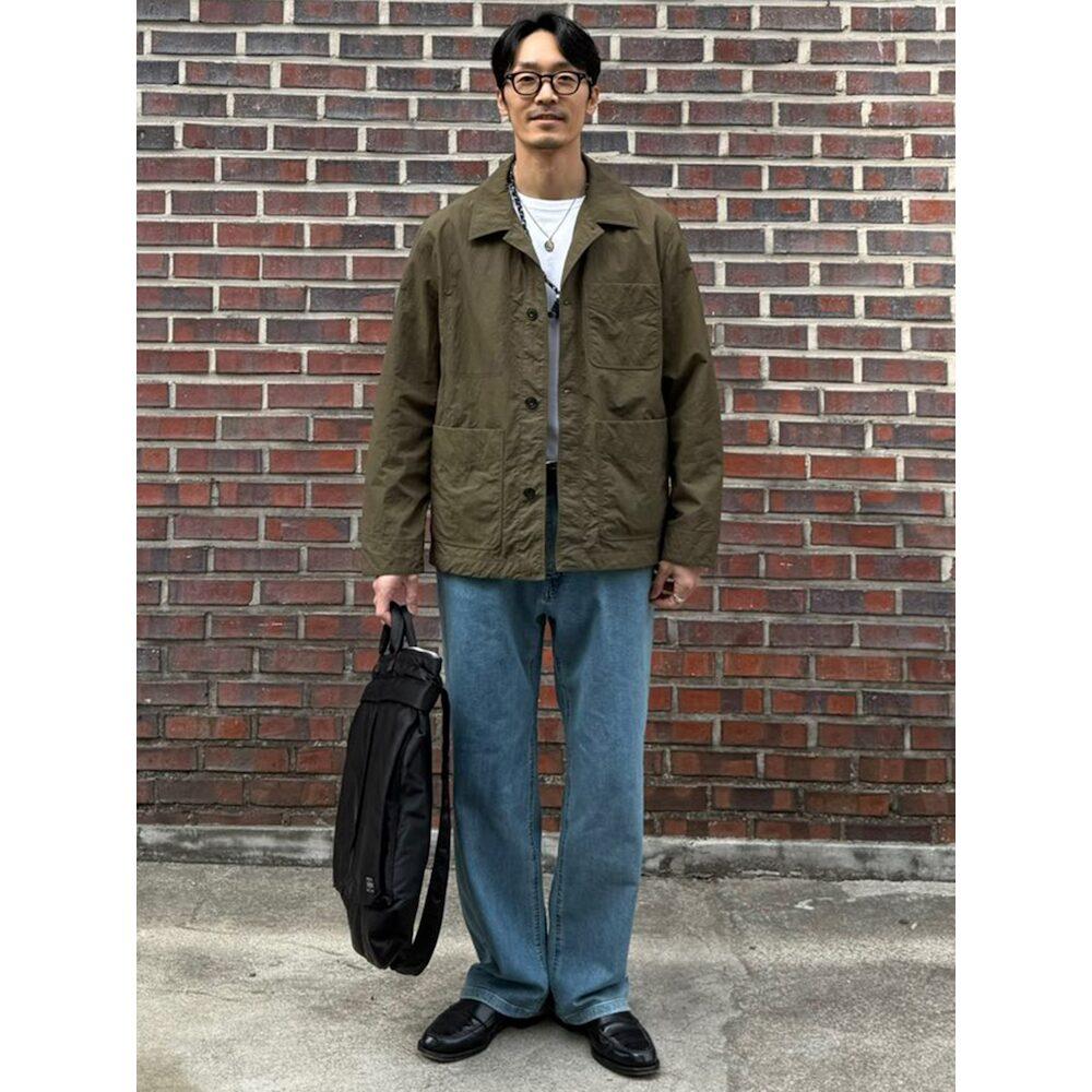 SHIFT.G Washed Wide Denim Pants Blue