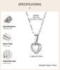 Women's Stainless Steel Heart Pendant Necklace Non-fading Clavicle Chain Fashion Jewelry