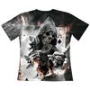 Fashion Men Funny Skull 3d Print T-shirt With Casual Crew Neck And Short Sleeves