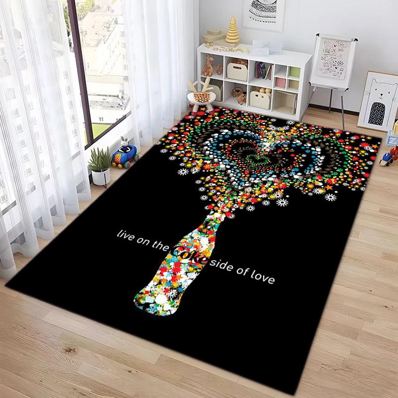 Christmas Gift Halloween Themed Cola Beverage Coca Cola Carpet Is Suitable for Living Room and Bedroom Doormats Office Balcony Decorative Carpet V27