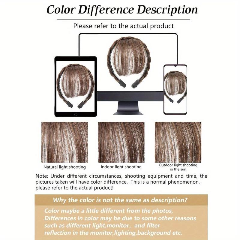 Synthetic Bangs Headband 1Piece Front Hair Bangs Fringe Hair Extensions Synthetic Hair Headband For Women KTB