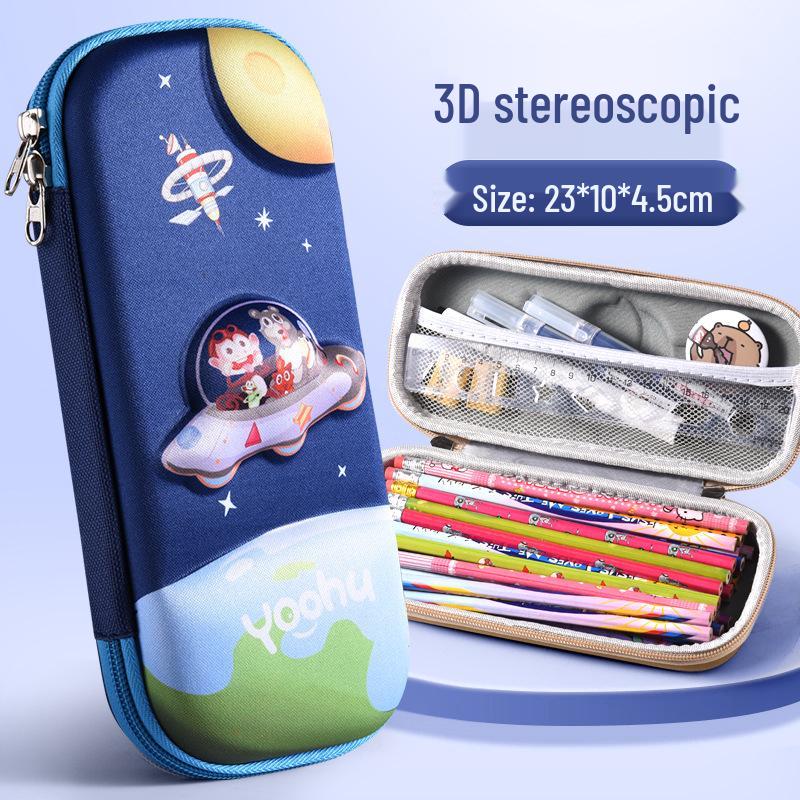Large 3D Cartoon Pencil Case for Primary School Students
