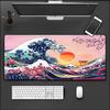 Japanese The Great Wave of Kanagawa Large Gaming Mousepad Xmm Gamer Keyboard Lock Edge Desk Mats Office Lap Gamer Mousepad