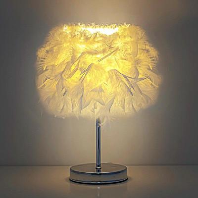 Nordic Luxury Feather Table Lamp - Elegant Bedroom Bedside Light, Creative Gift, Night Light Décor.