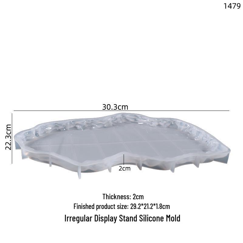 Poppy Irregular Crystal Resin Tray & Ornament Silicone Mold