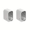 2pcs Wall-Mounted Toothbrush Holders with Covers | No-Drill Installation, Multi-Compartment Organizer for Bathroom Hygiene | Modern Bathroom Accessory