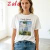 Claude Monet Neues Sommer Damen Kunst Bedrucktes Unisex T-Shirt Kurzarm Lässig Buchstabe Harajuku Ins Oberteile T-Shirts Unisex Kleidung