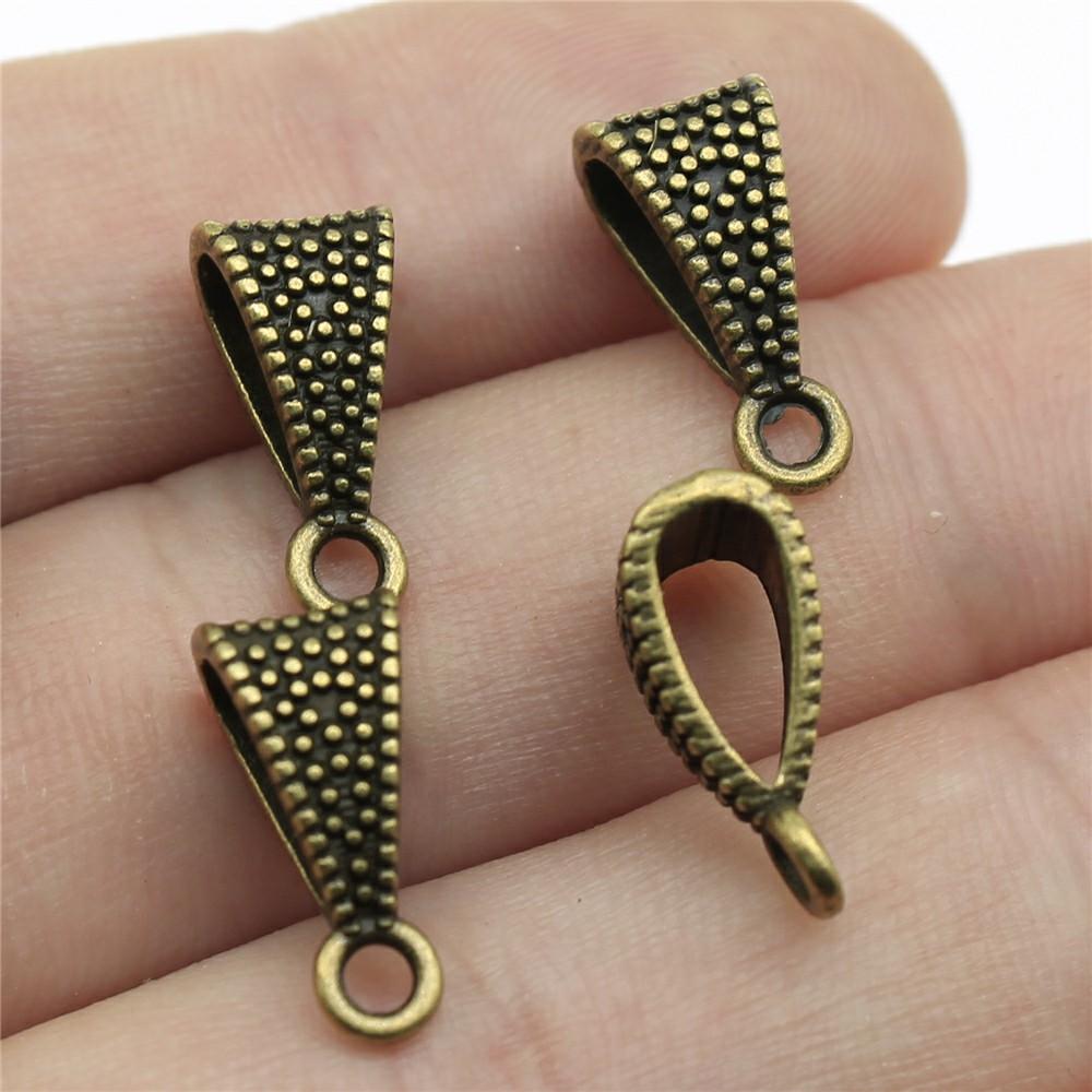 20pcs Connector Bail Beads Charms Antique Bronze Color Bail Beads Charms Pendants Connector Bail Beads Charms Making Jewelry