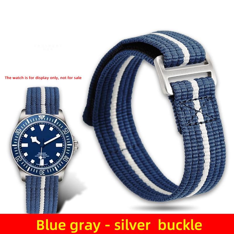 

22mm Military Nylon Strap For Tudor FXD /Biwan/1958 Series M25707 M25717N men s -Hidden Clasp Integrated Dive Canvas Watch Band 22mm Width