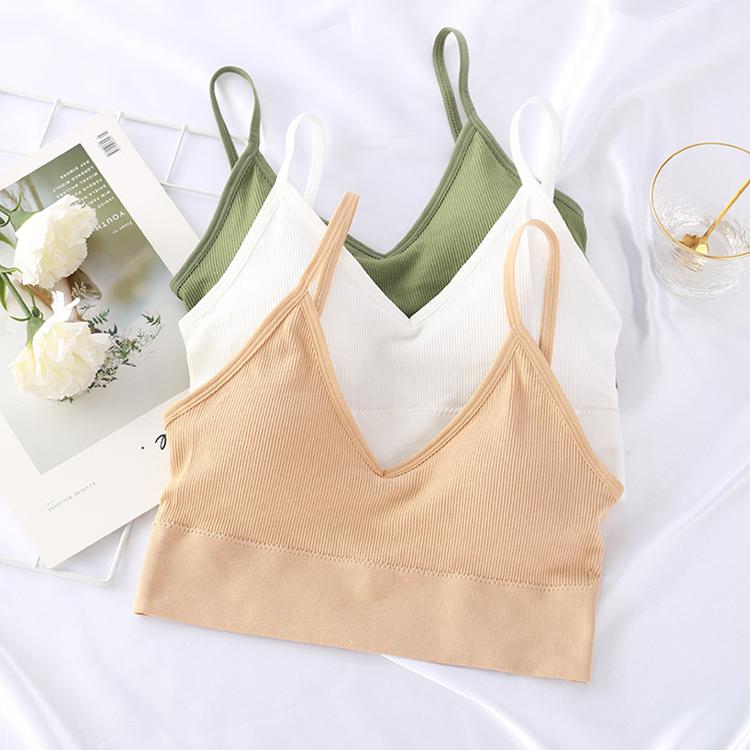 Buy Women Workout Bra Cropped Tank Tops Sports Bra Backless Vest at