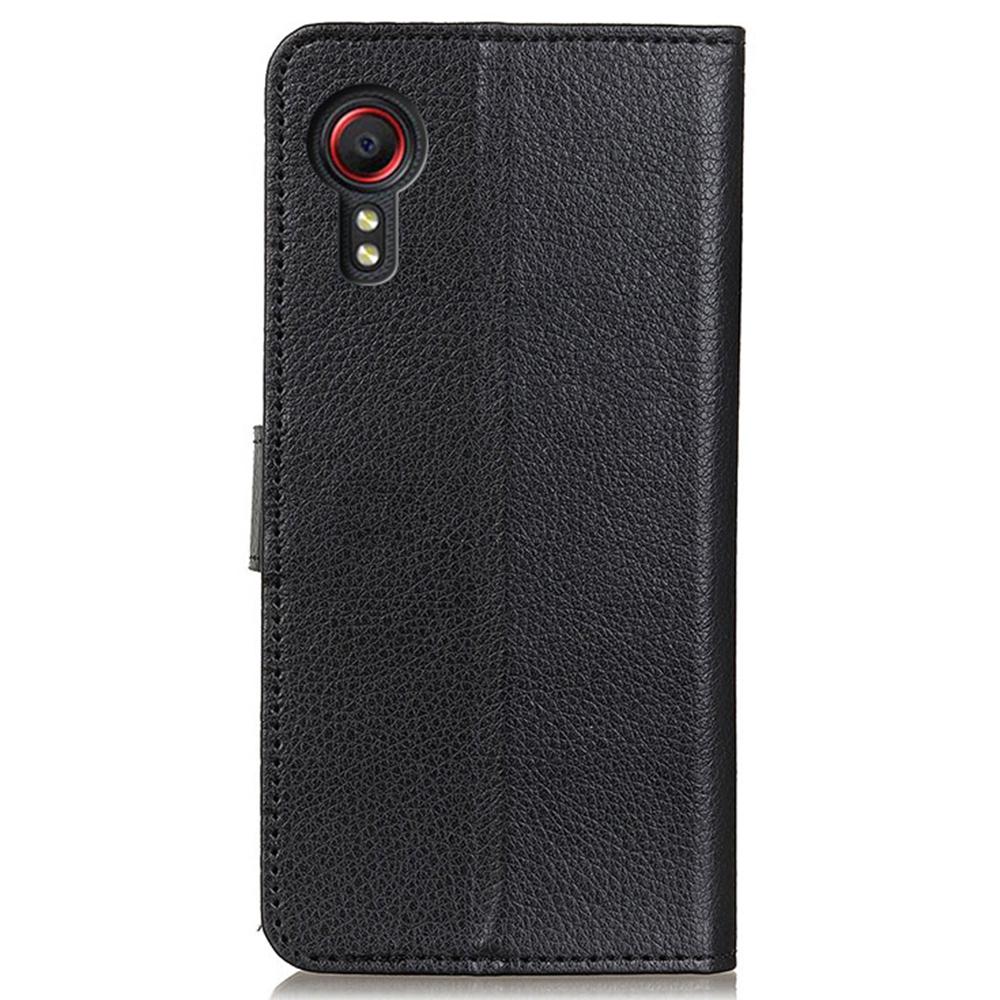 For Samsung Galaxy Xcover7 Leather Case Classic Lychee Texture Phone Wallet Cover