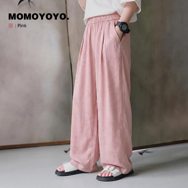 Chenchenma Girls New Chinese Style Bamboo Wide-Leg Anti-Mosquito Pants 110