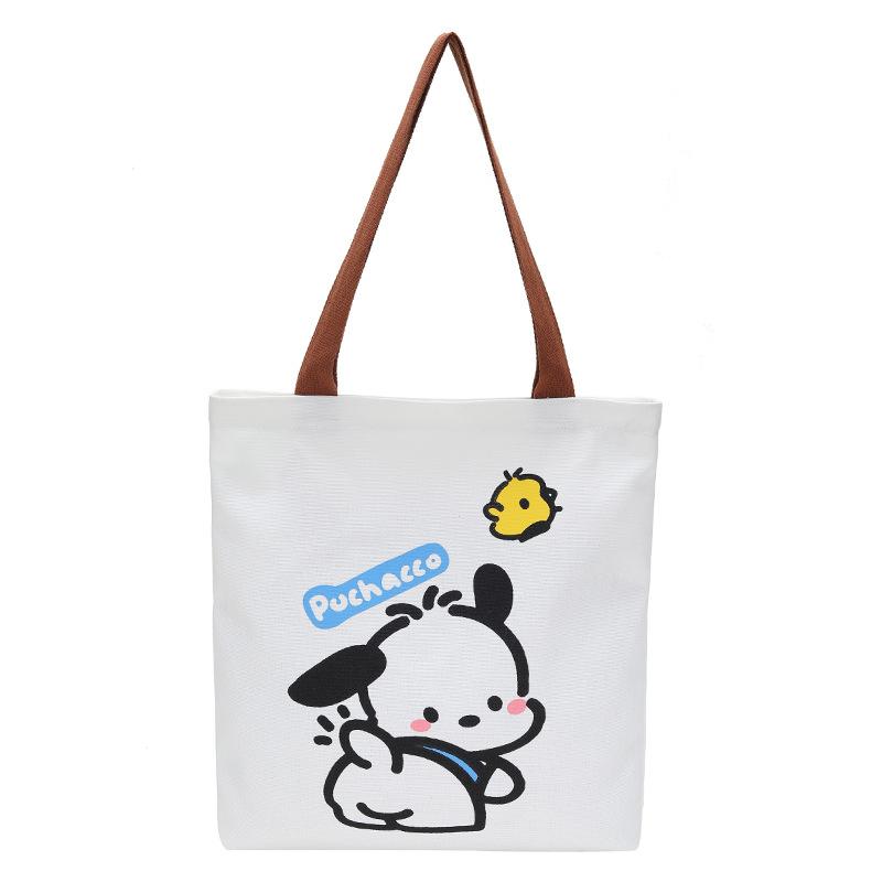 Canvas Bag Women's High-value Niche Cartoon Shoulder Bag Going Out Large-capacity Book Bag