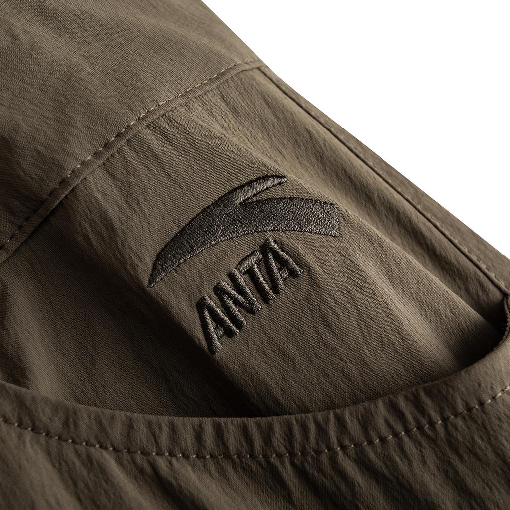 Anta Lifestyle Series Womens Woven Long Pants Summer Casual Pants Women bottoms Dark-Brown 962628509-4
